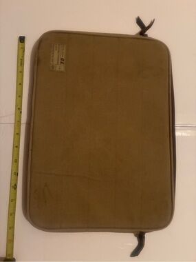 Canvas Tech Sleeve in Olive/Tan 15 inch